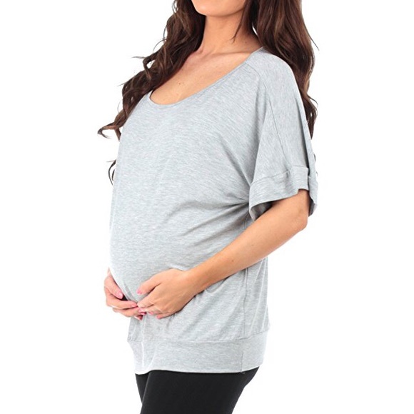 Maternity and Nursing Top in Gray NWOT - Picture 1 of 4